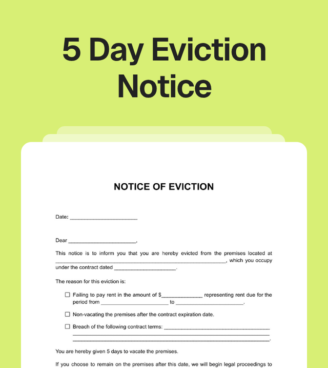 Free 5 Day Eviction Notice Template for Landlords