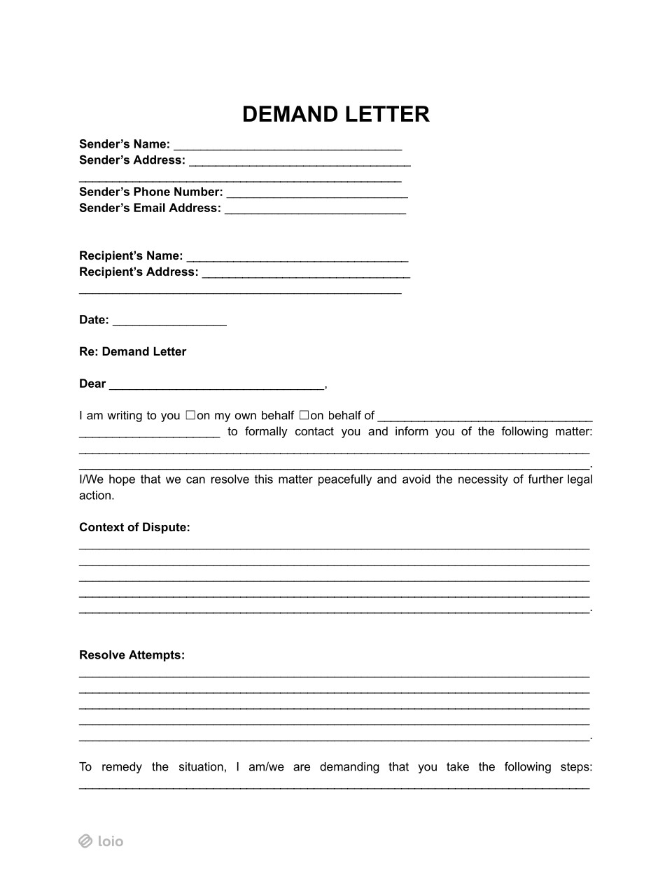Demand Letter Page 1
