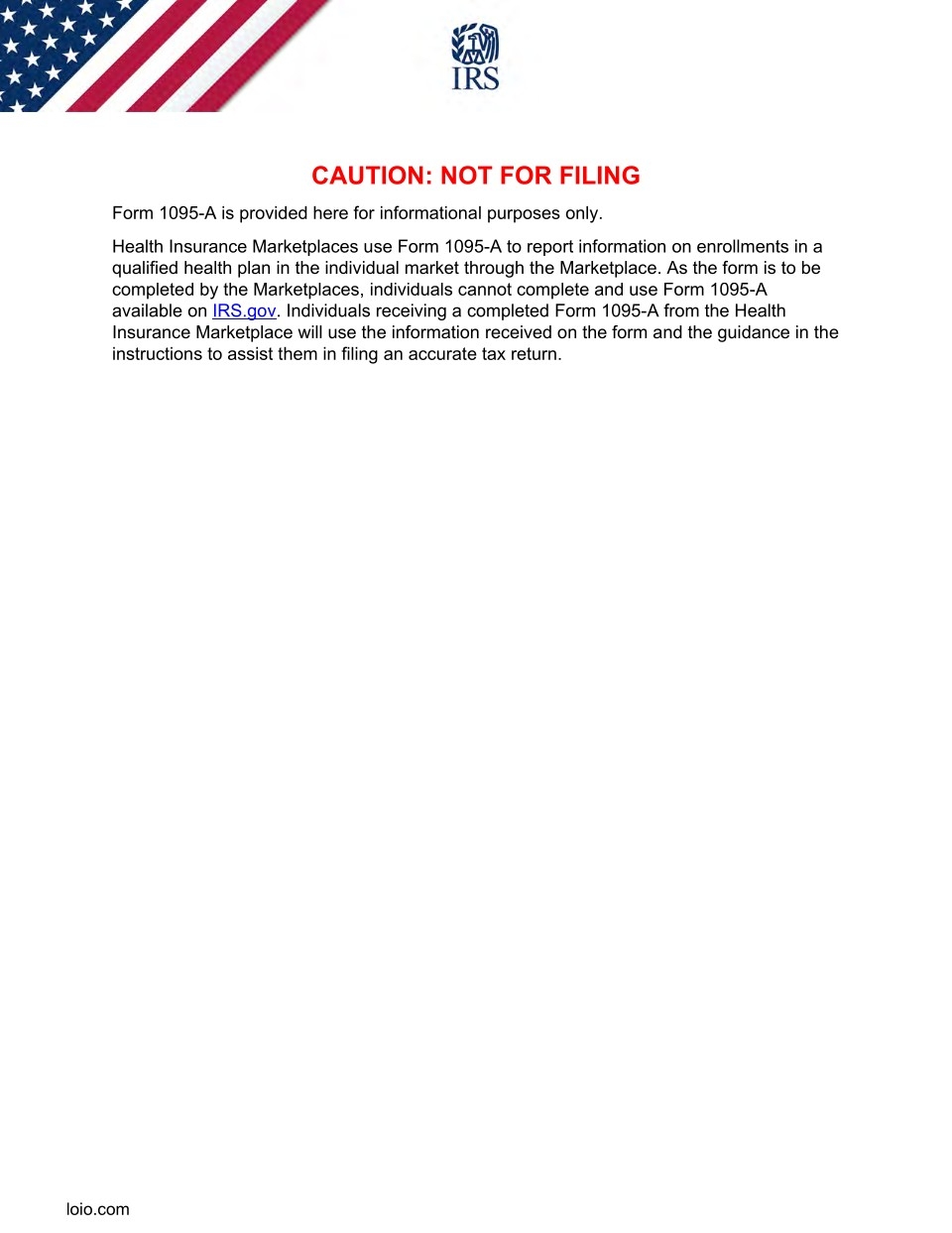 Form 1095-A Page 1