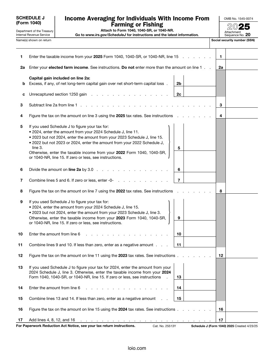 Schedule J Page 1