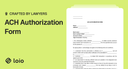 ACH Authorization Form Template for Easy Automatic Payments