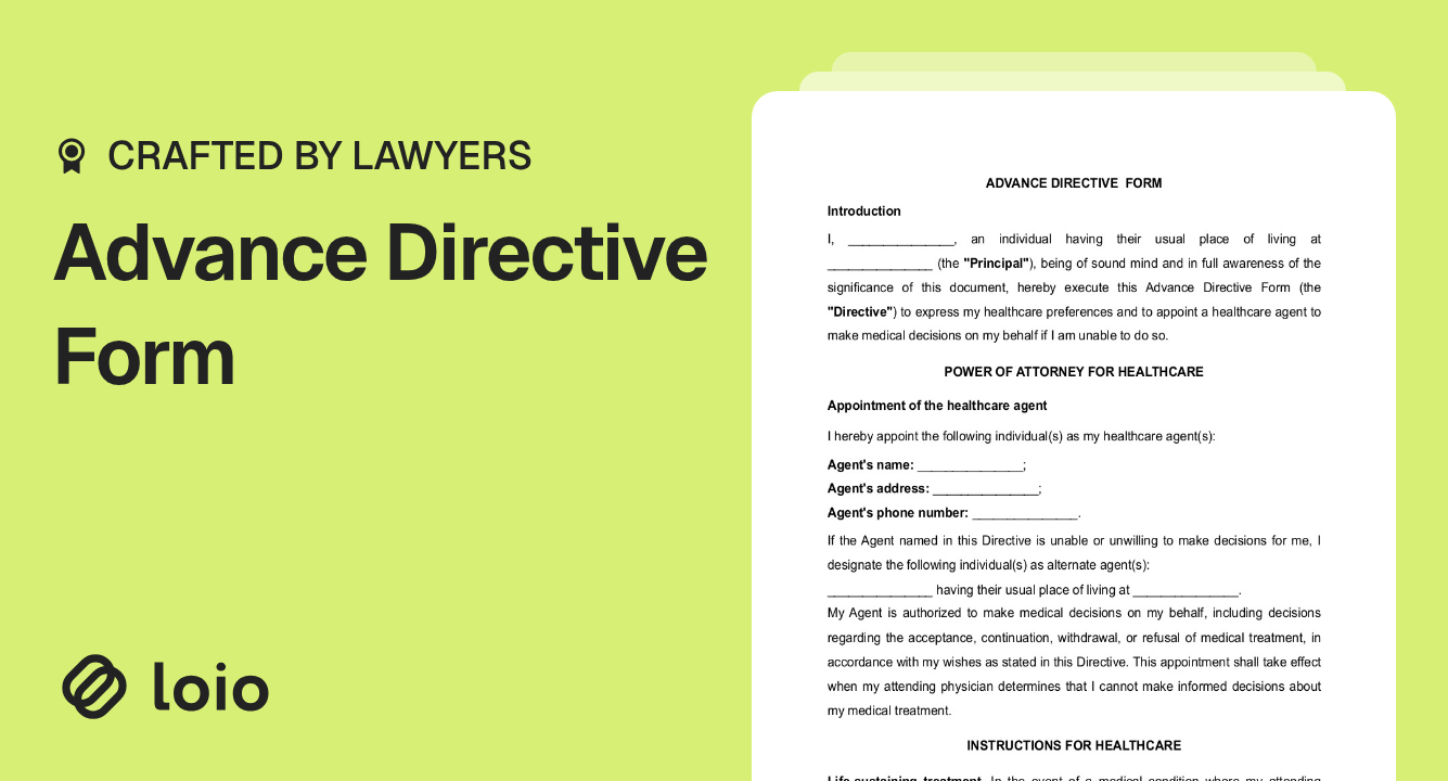 Advance Directive Form Preview