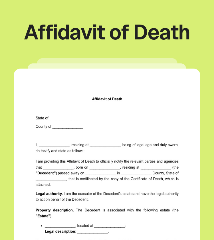 Affidavit of Death Preview