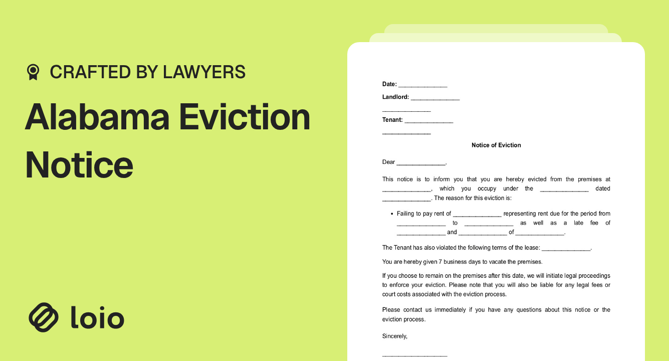 Alabama Eviction Notice Preview