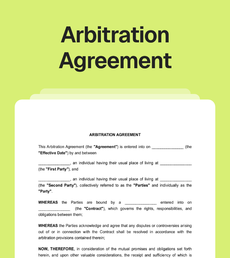 Arbitration Agreement Preview