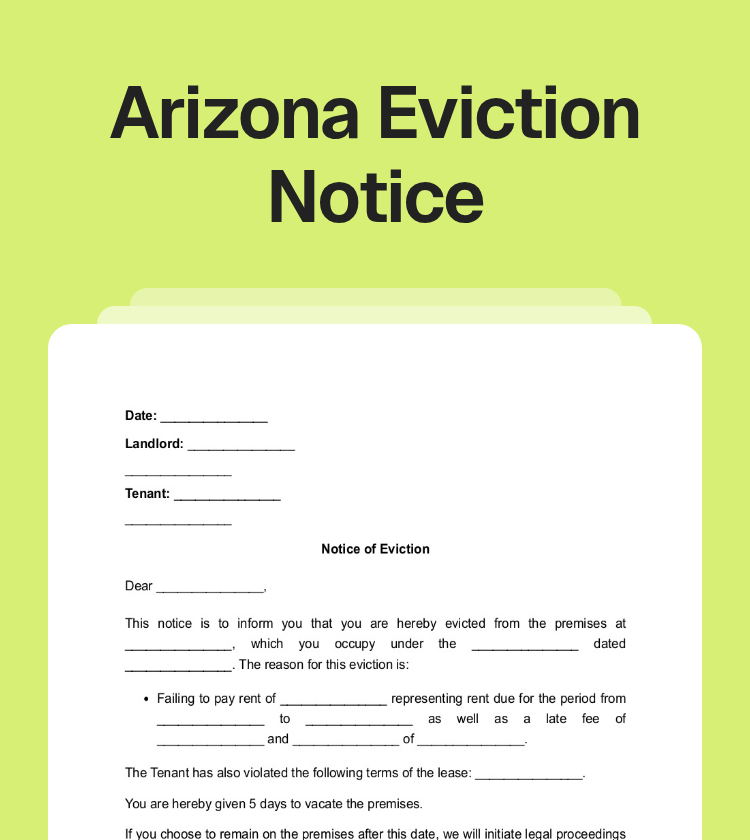 Arizona Eviction Notice Preview