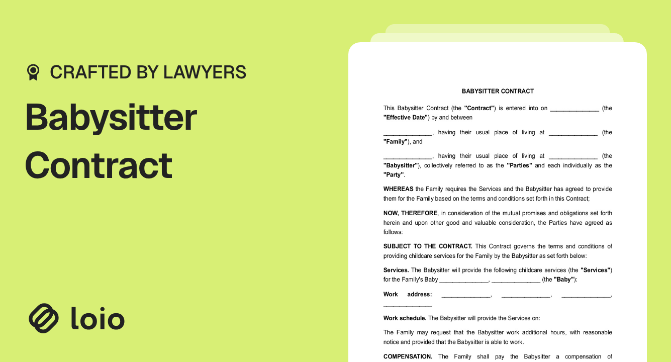 Babysitter Contract Preview