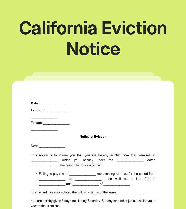 California Eviction Notice Preview