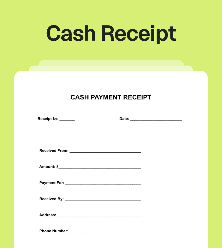 Cash Receipt Preview