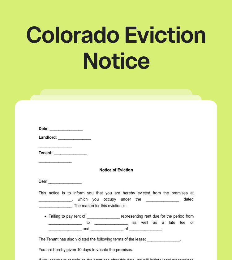 Colorado Eviction Notice Preview