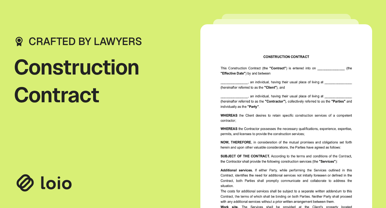 Construction Contract Preview