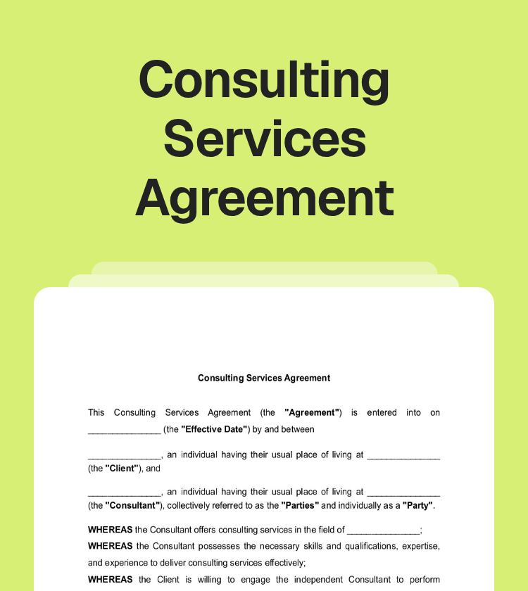 Consulting Services Agreement Preview