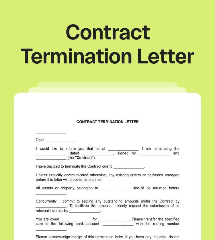 Contract Termination Letter Preview
