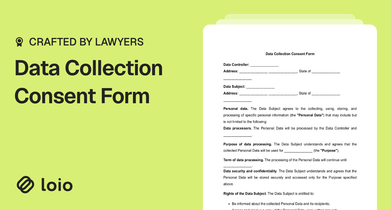 Data Collection Consent Form Preview