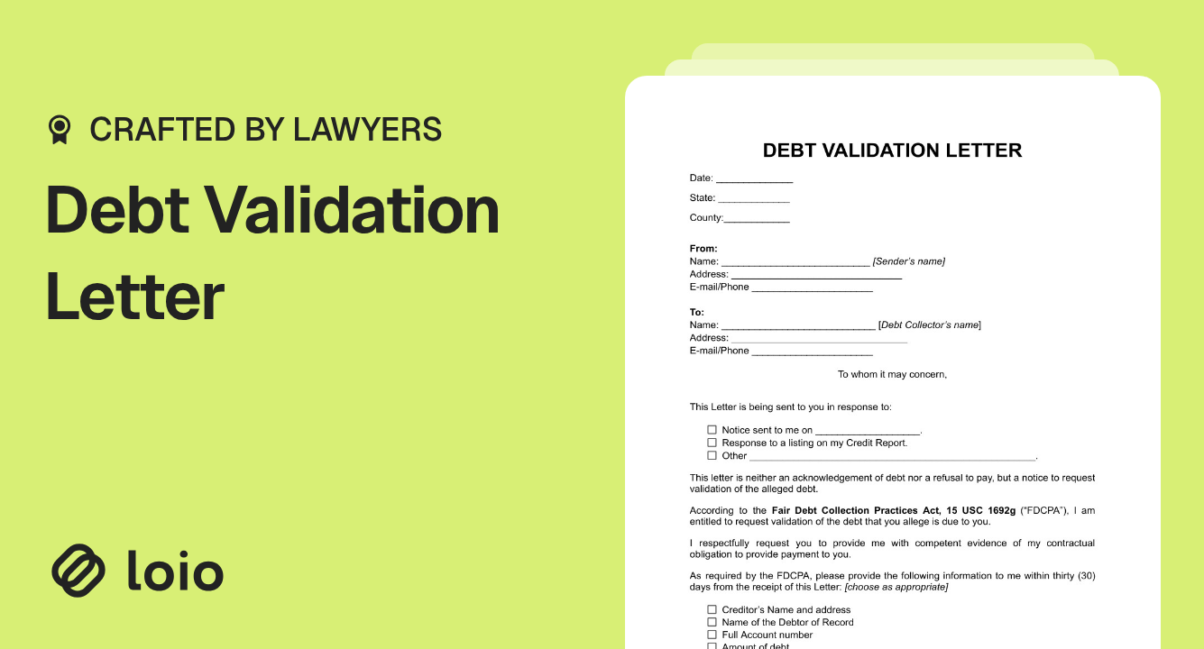 Debt Validation Letter Preview