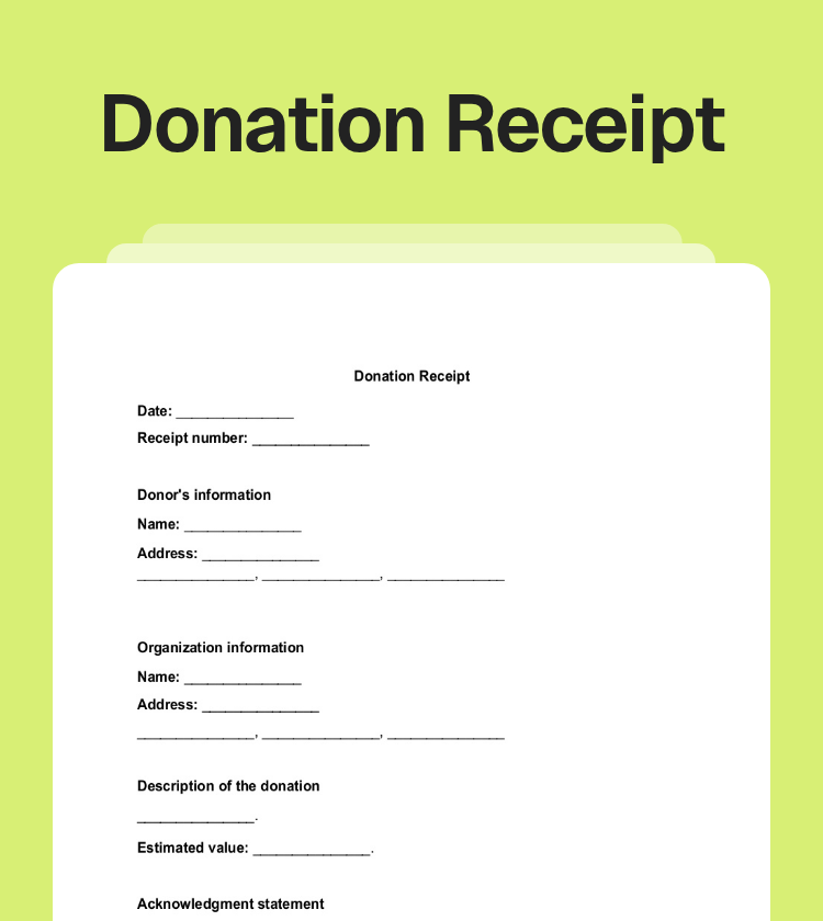 Donation Receipt Preview