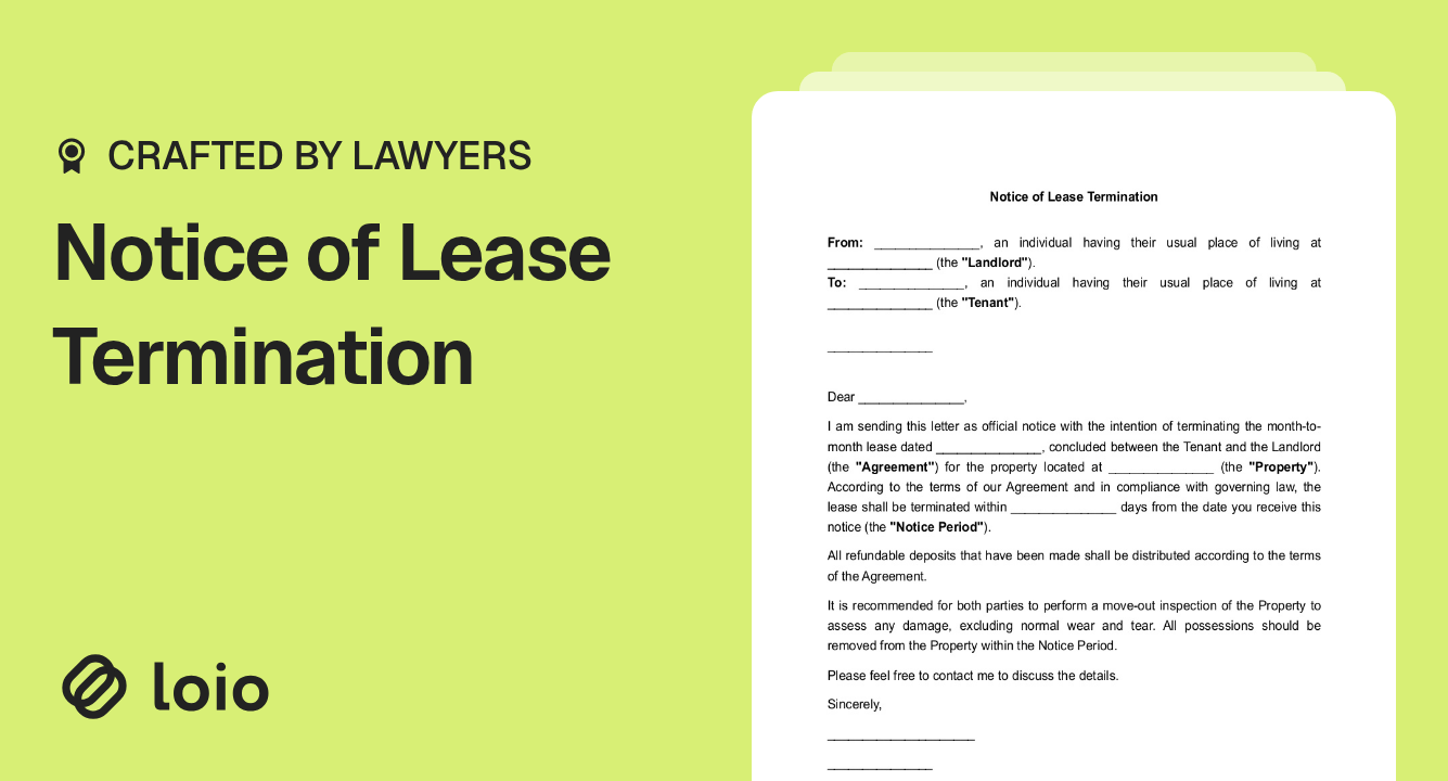 Notice of Lease Termination Preview