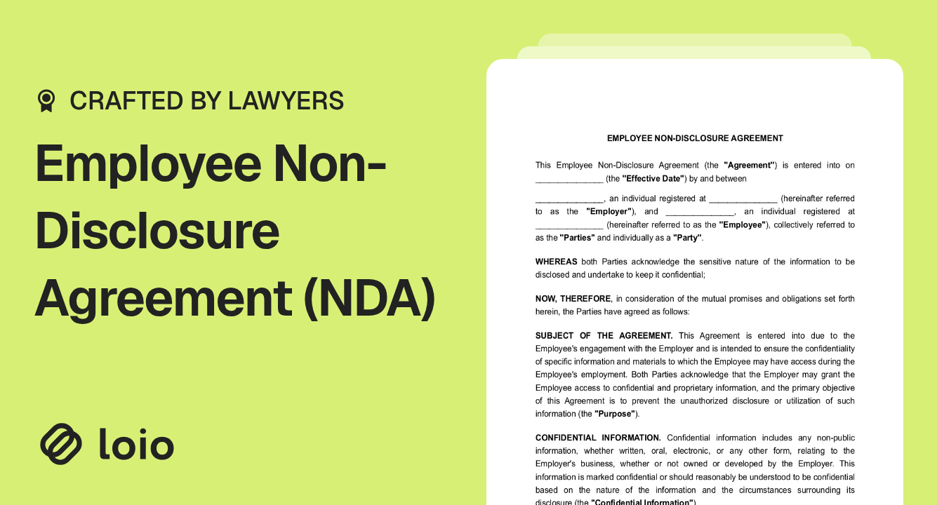 Employee Non-Disclosure Agreement (NDA) Preview