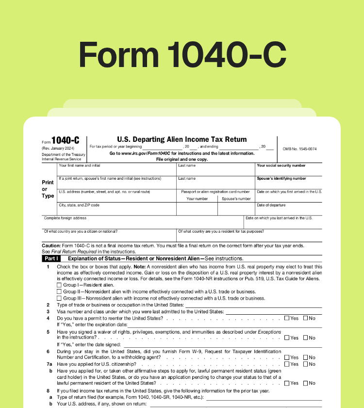Form 1040-C Preview