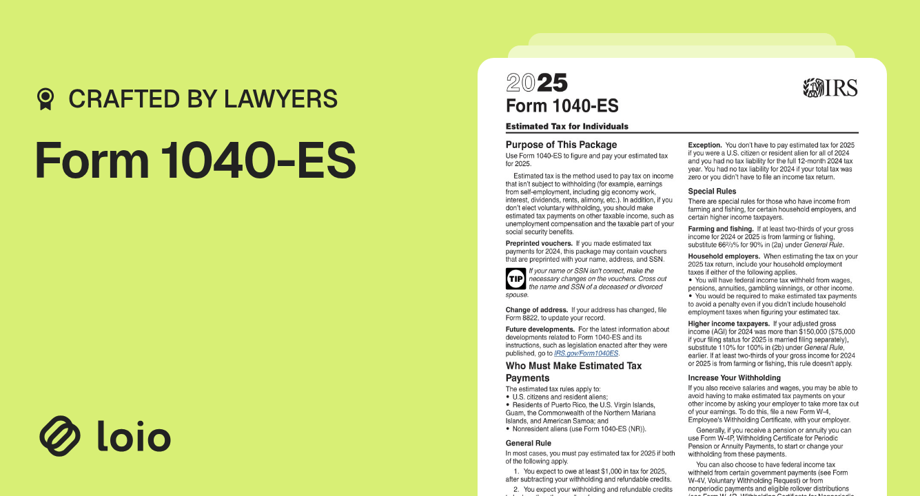 Form 1040-ES Preview