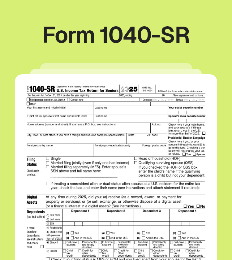 Form 1040-SR Preview