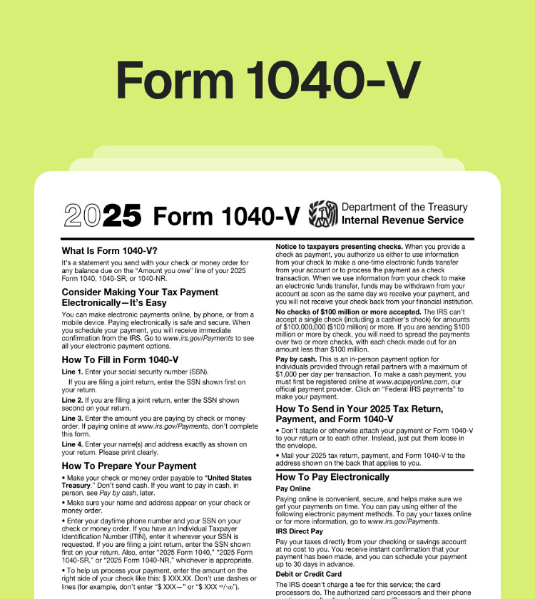 Form 1040-V Preview