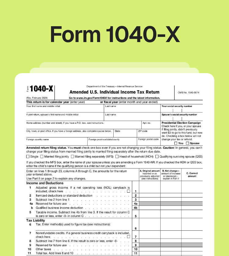 Form 1040-X Preview