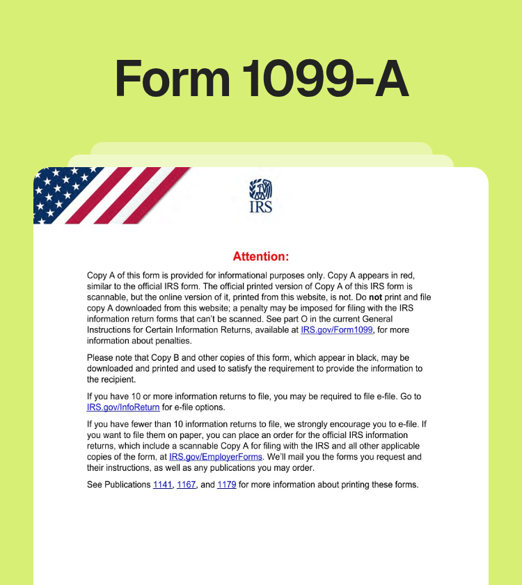 Form 1099-A Preview