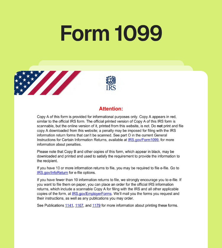 Form 1099 Preview