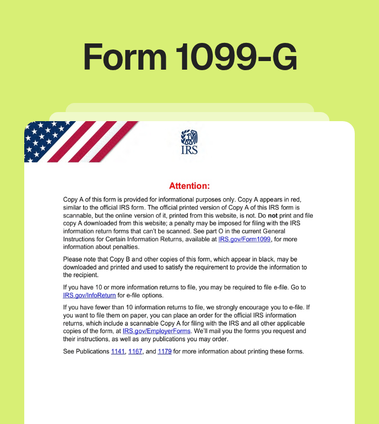 Form 1099-G Preview