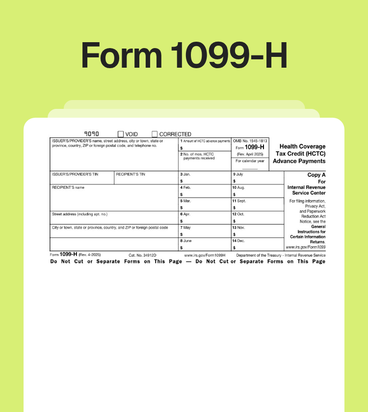 Form 1099-H Preview