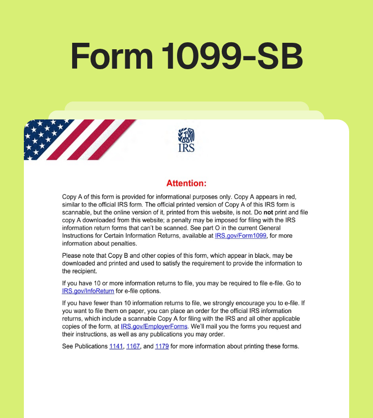Form 1099-SB Preview