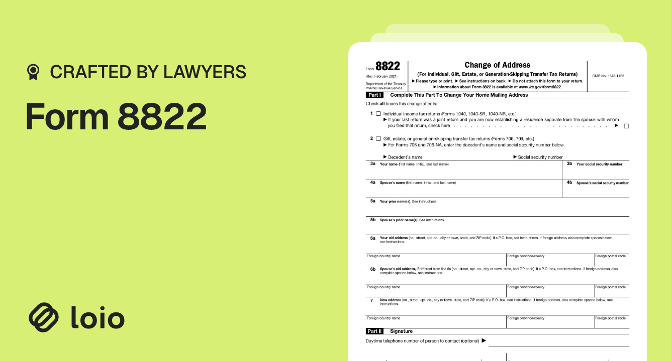 Form 8822 Preview
