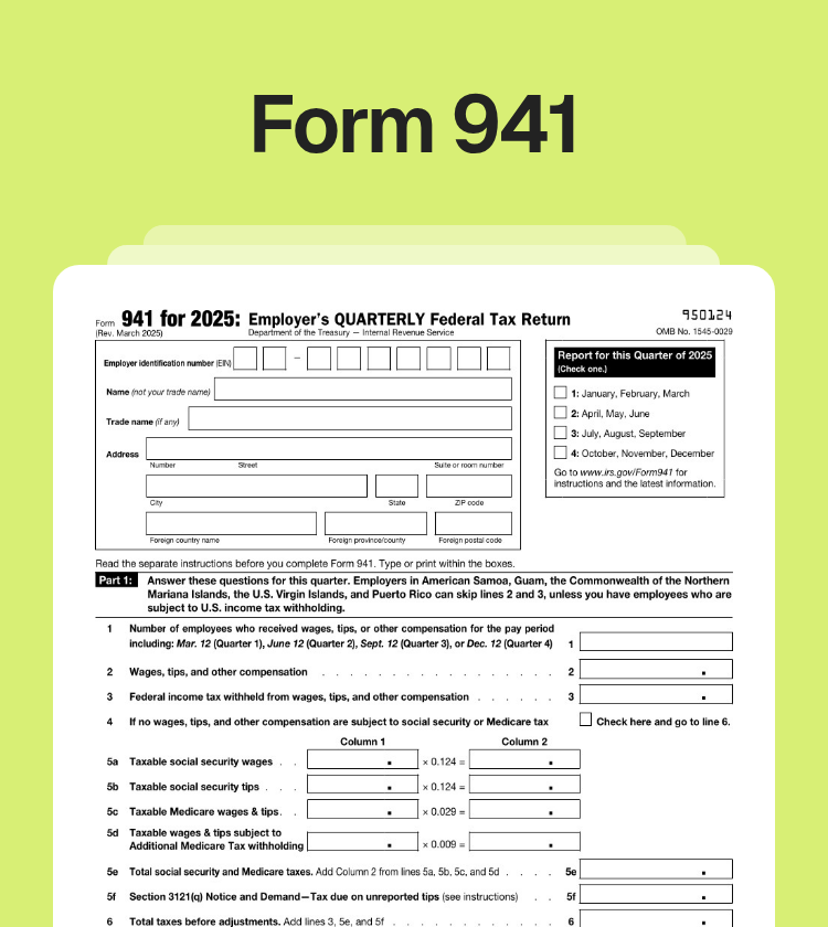 Form 941 Preview