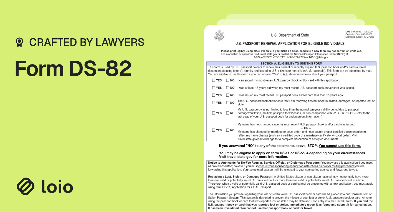 Form DS-82 Preview