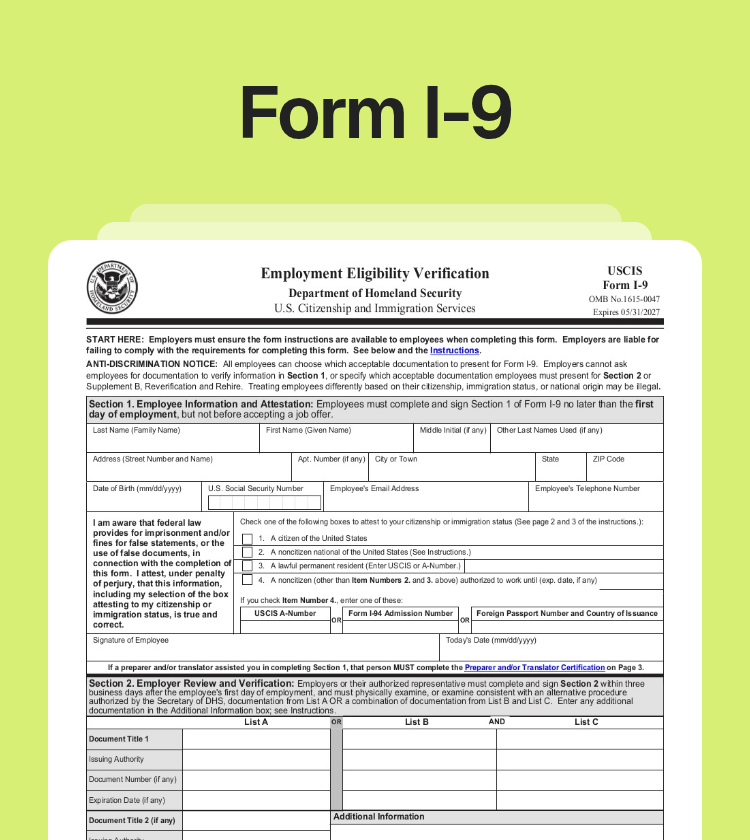Form I-9 Preview