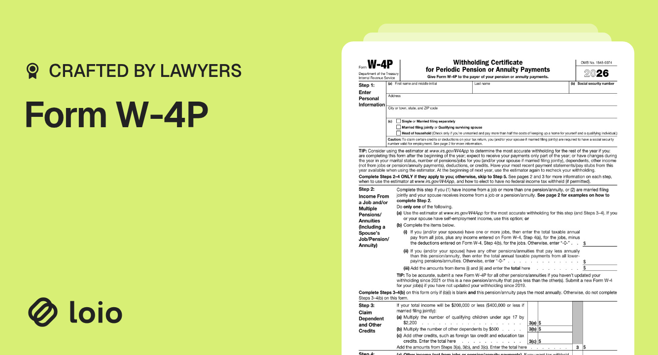 Form W-4P Preview