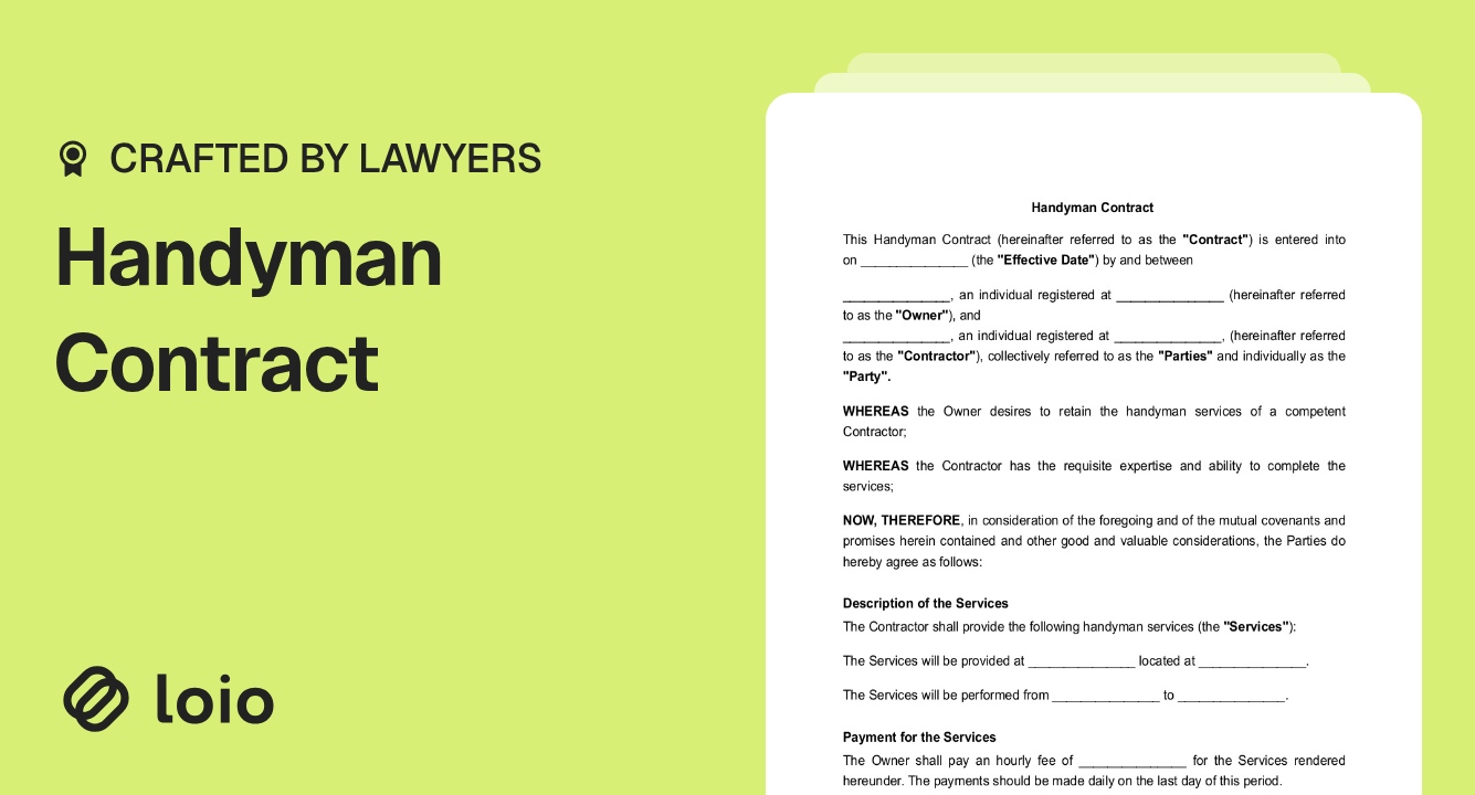 Handyman Contract Preview