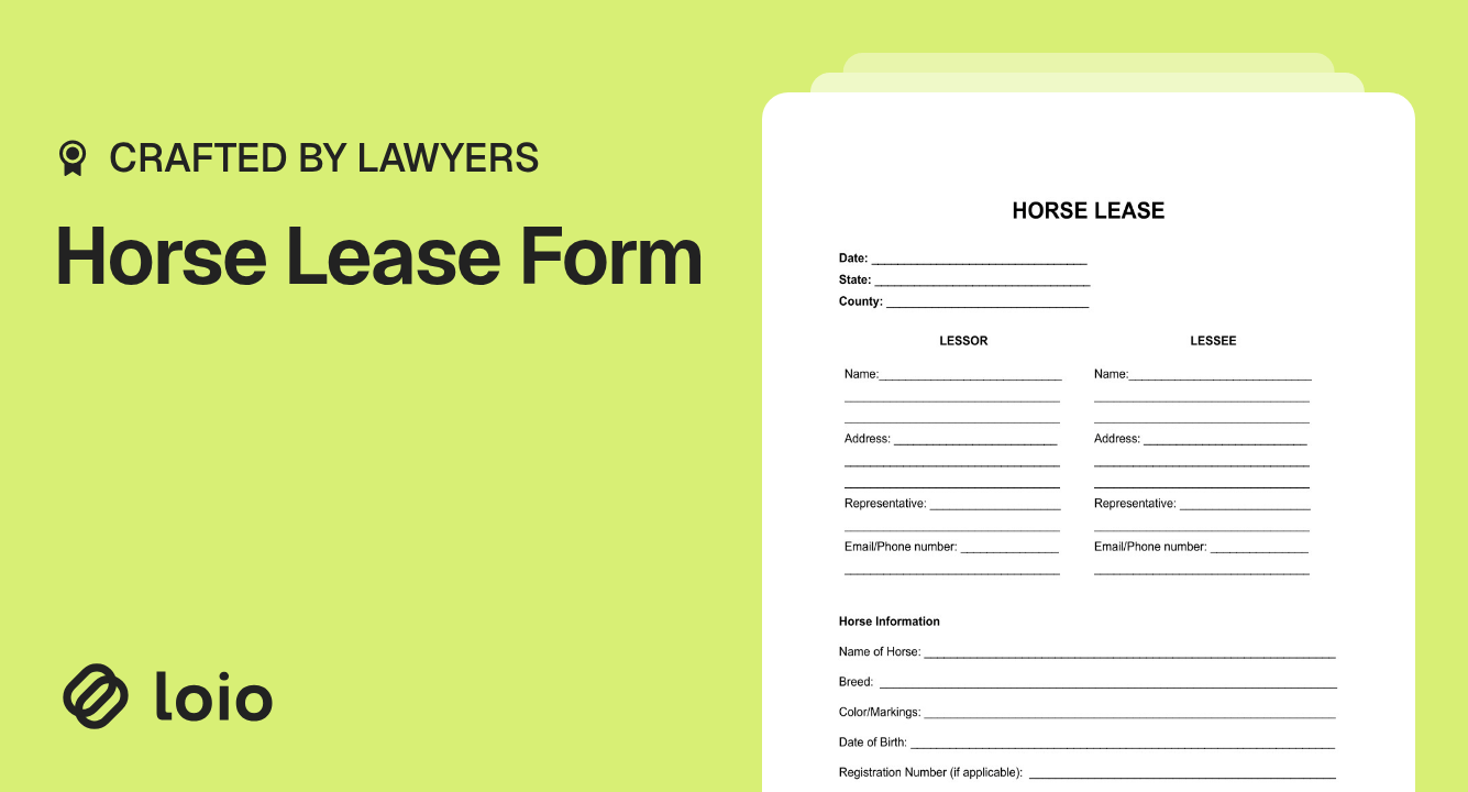Horse Lease Form Preview