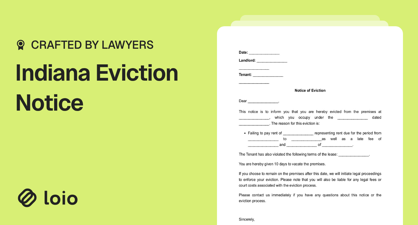 Indiana Eviction Notice Preview