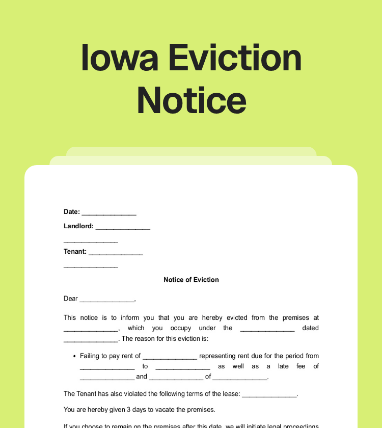 Iowa Eviction Notice Preview