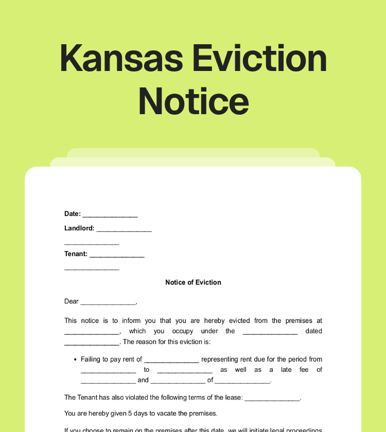 Kansas Eviction Notice Preview