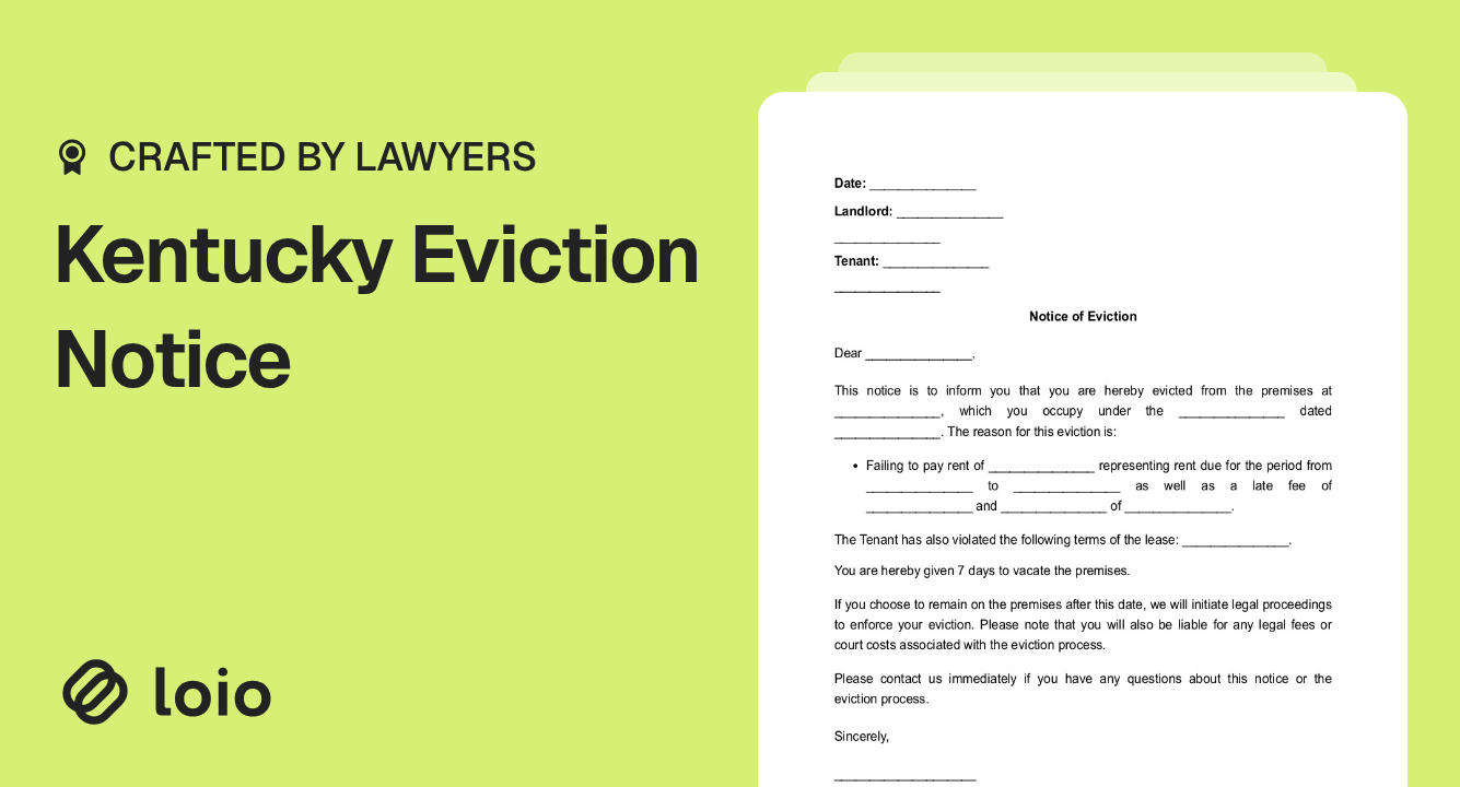 Kentucky Eviction Notice Preview