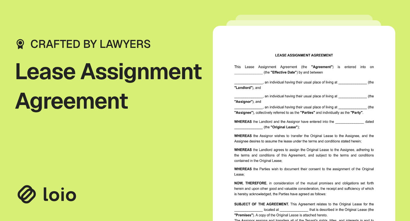 Lease Assignment Agreement Preview
