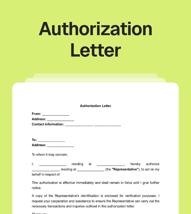 Authorization Letter Preview