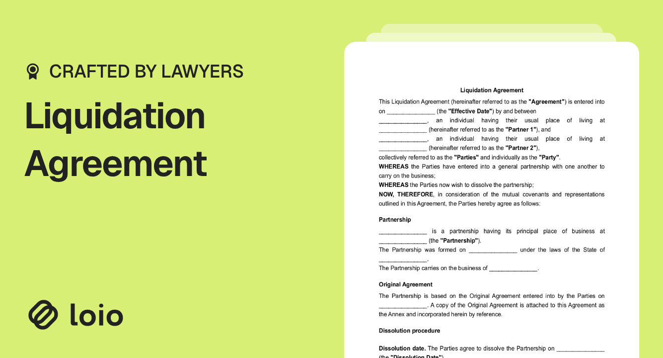 Liquidation Agreement Preview