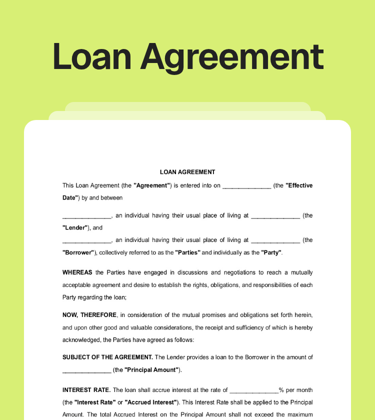Loan Agreement Preview
