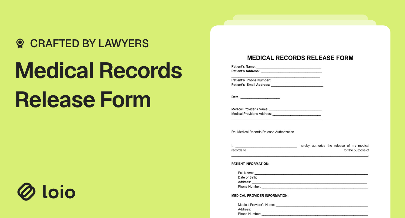 Medical Records Release Form Preview