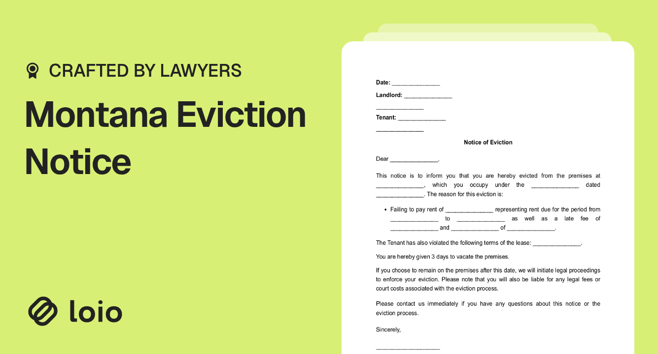 Montana Eviction Notice Preview
