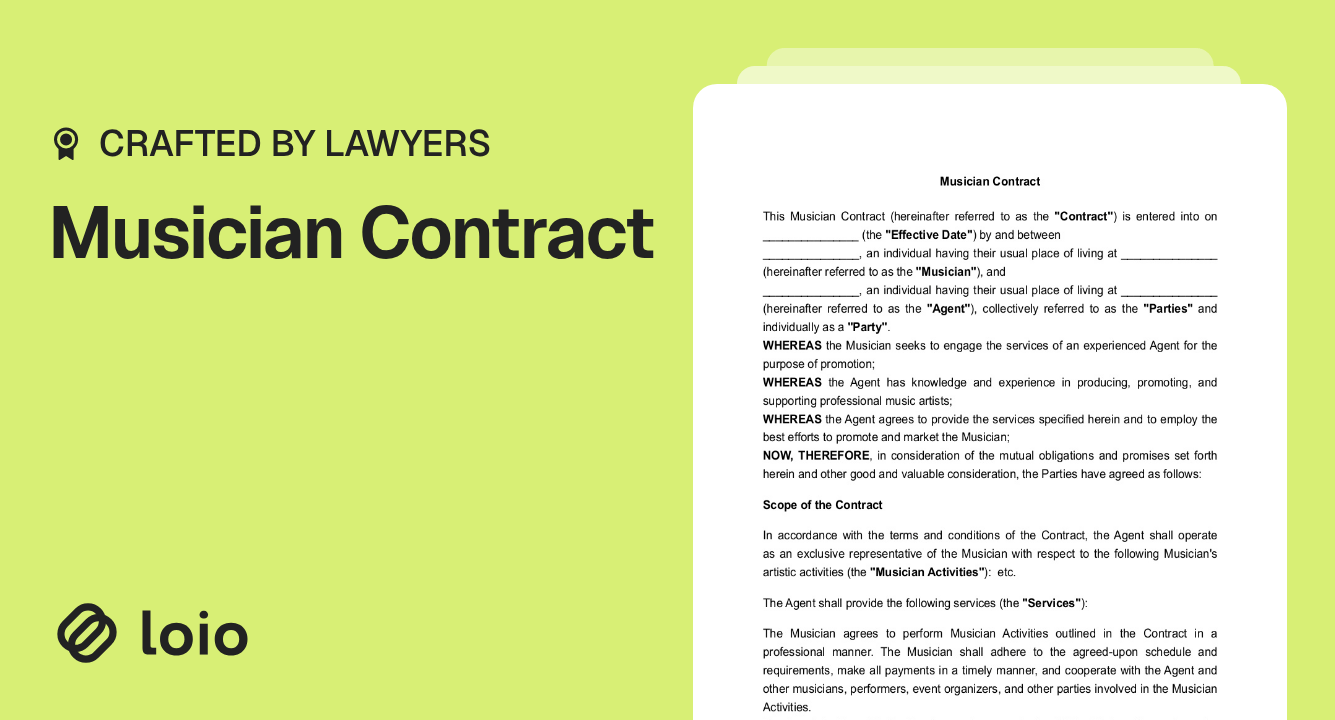 Musician Contract Preview